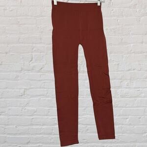 Zenana Outfitters L/XL Rust Leggings 23” Inseam High Rise Stretch